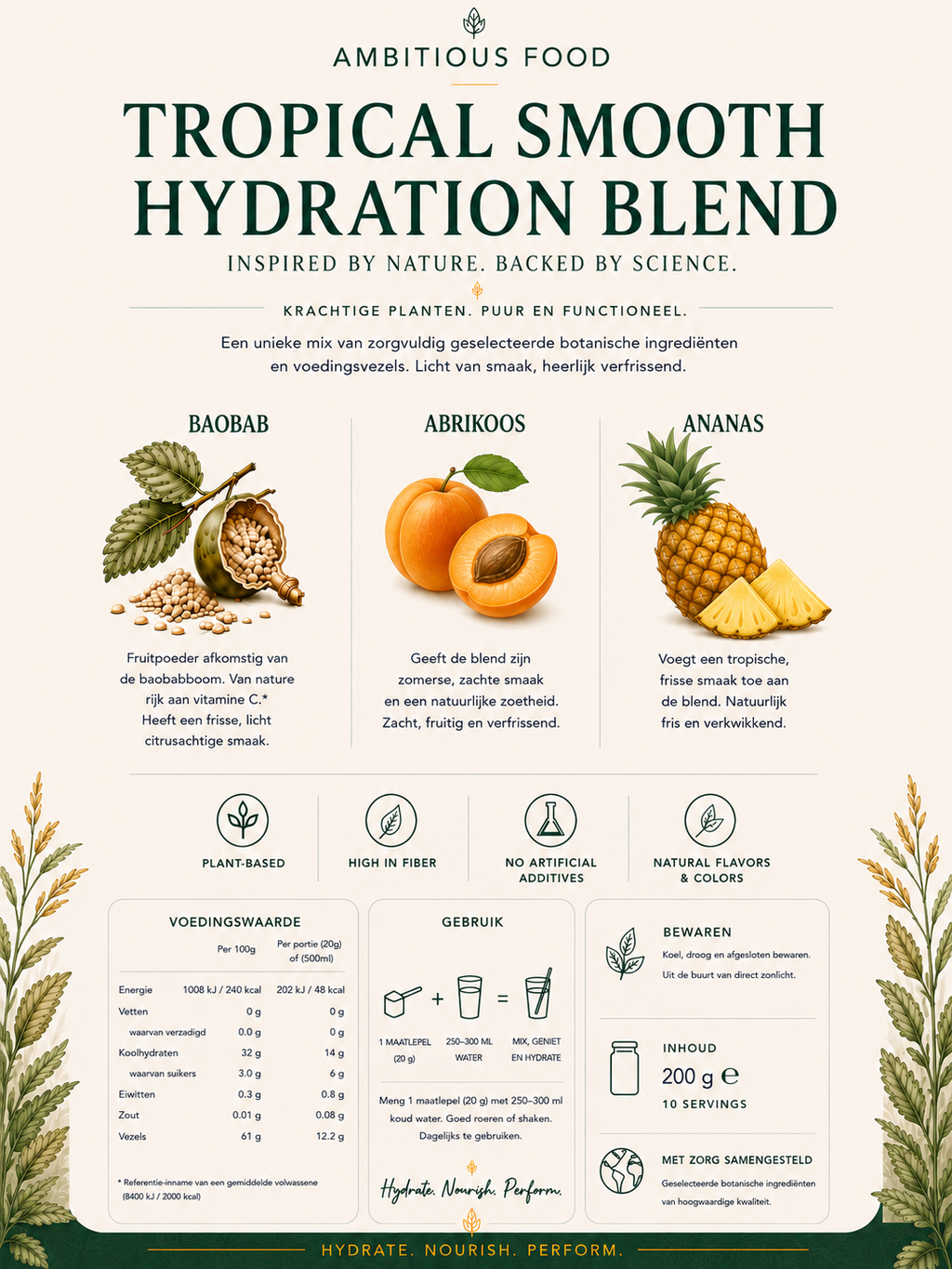 Ambitious Food - Tropical Smooth Hydration Blend